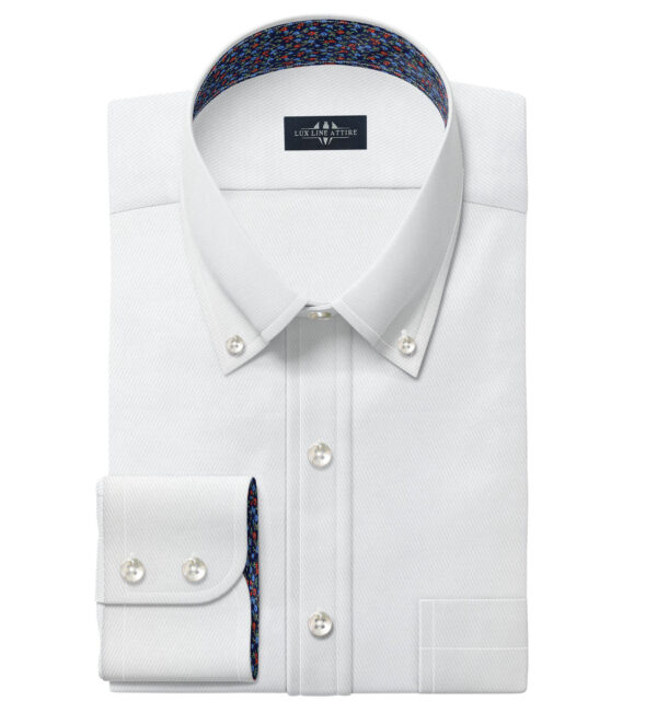 dress shirts-Men's White Twill shirt