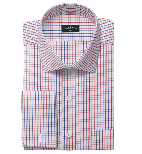 dress shirts-Men's Red and Multi Gingum