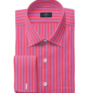 dress shirts-Men's Red and Blue Stipe