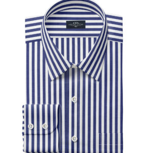 Navy Blue Stipe Men's Dress Shirt