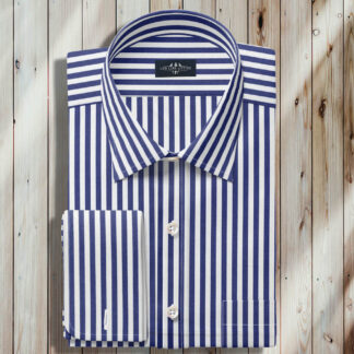 Men's Navy Blue Stripe Dress Shirt, Royal Men's Navy Blue Stripe Dress Shirt, Best Men's Navy Blue Stripe Dress Shirt, Luxury Men's Navy Blue Stripe Dress Shirt, Bespoke Men's Navy Blue Stripe Dress Shirt, Men Dress Shirts, Blue Dress Shirts