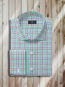 blue herringbone dress shirt