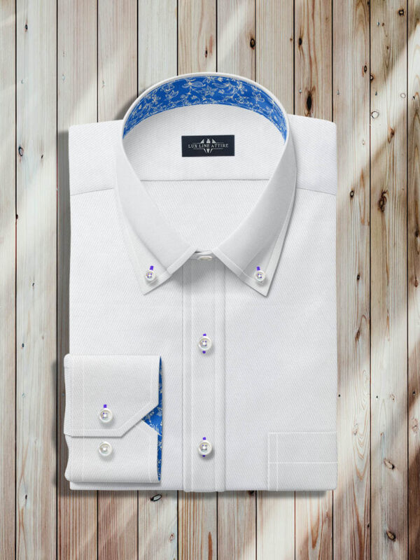 mens white dress shirt twill