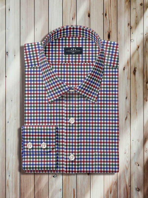 Multi Color Mens Shirt, Straight Poing Collar, Two Button Rounded Cuff, Pure Cotton Multi Color Fabric, Break Resistant Buttons​