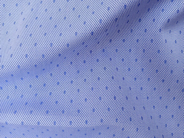 Blue Self Dot Custom Men Dress Shirt