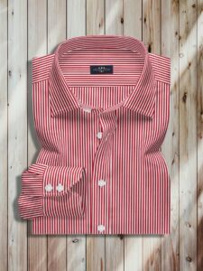 red striped dress shirt