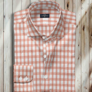 dress shirts/ Plane Peach Check