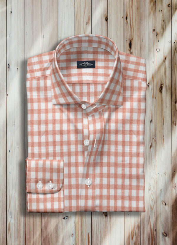 dress shirts/ Plane Peach Check