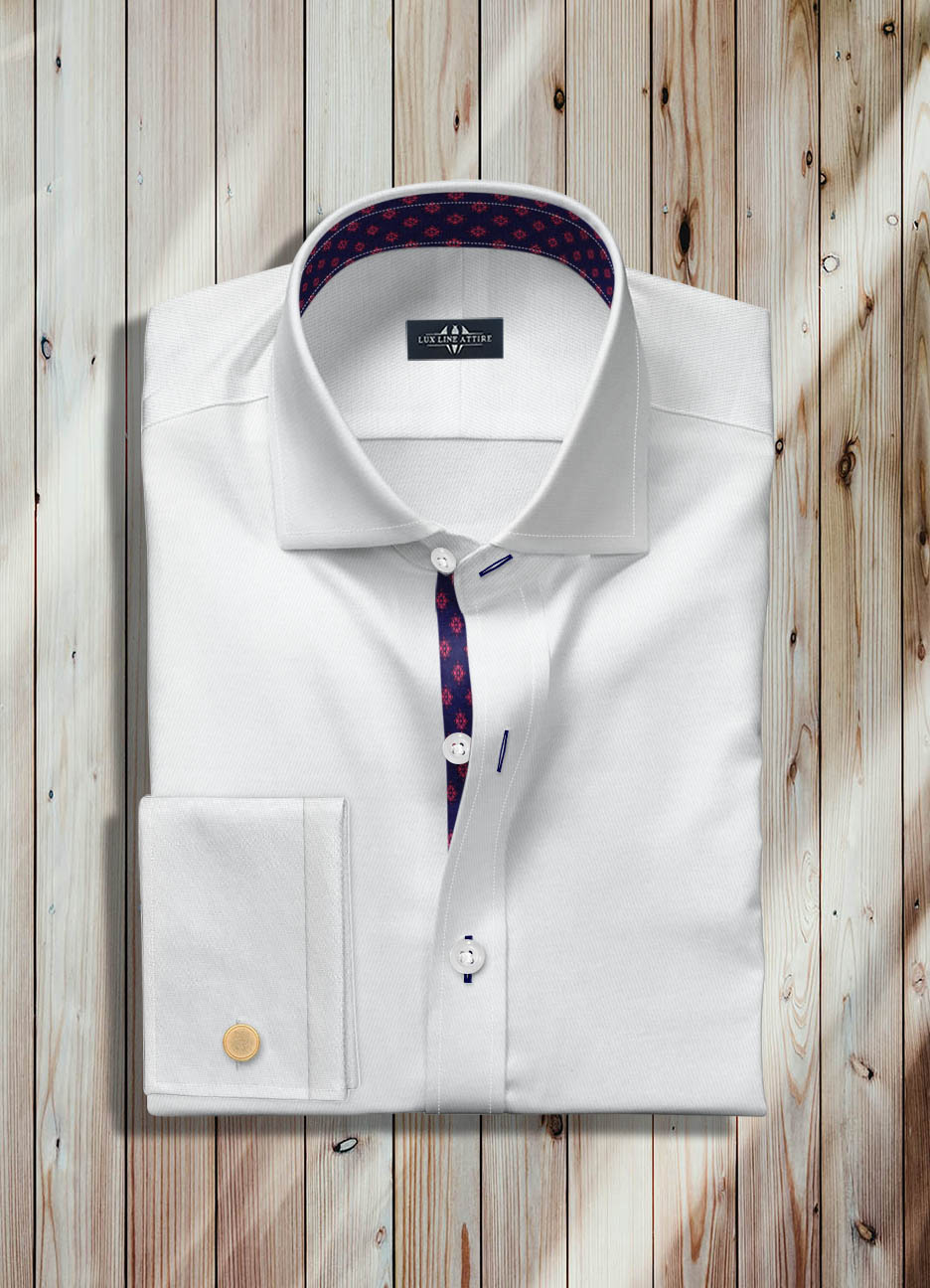 White Twill Men Dress Shirt