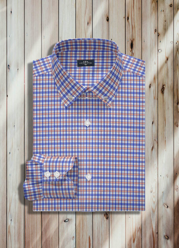 Blue and Peach Pin Collar Mens Dress Shirts, mens dress shirts, dress shirts for men, men's dress shirts, mens dress shirt, mens casual dress shirts, dress shirt for men, men's clothing dress shirts, men's shirts dress shirts, best dress shirts for men,