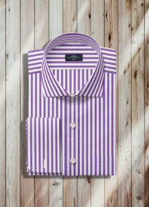 Purple Stripe dress shirts, Best Purple Stripe dress shirts, white buttons, royal Purple Stripe dress shirts