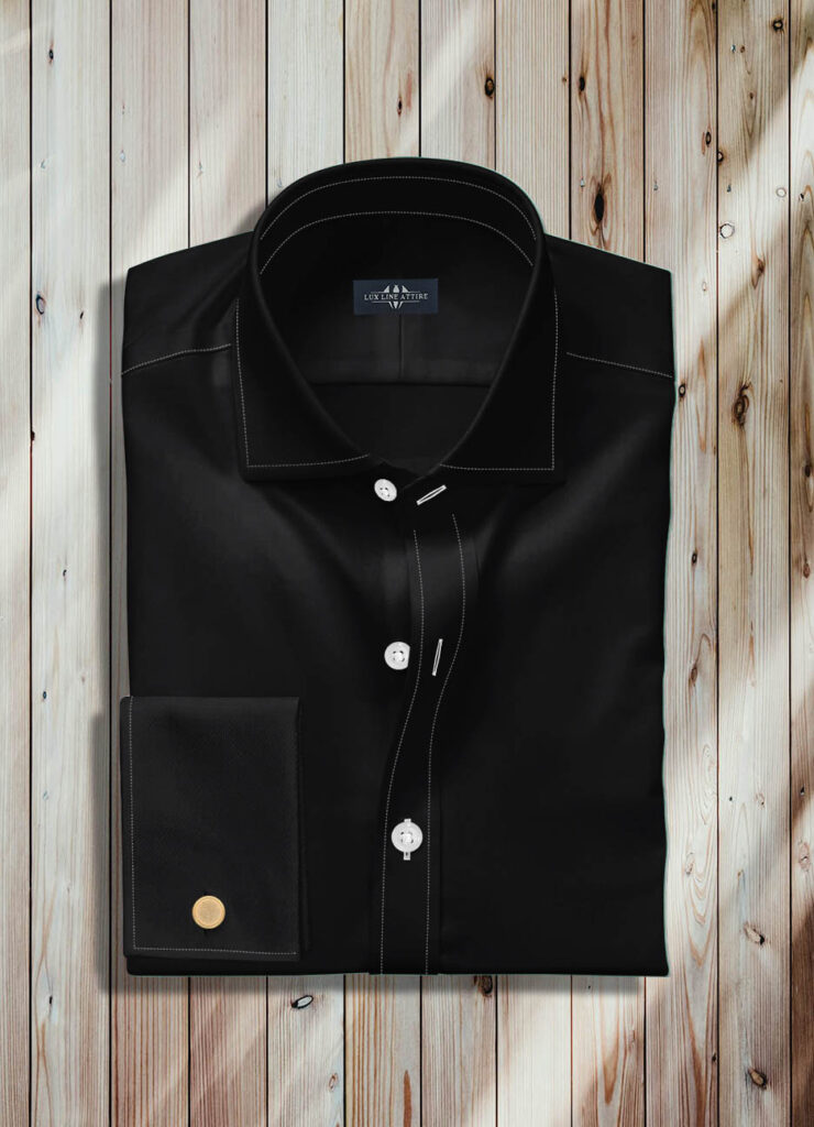 Luxury Black Dress Shirt, Royal Luxury Black Dress Shirt, Bespoke Luxury Black Dress Shirt, Best Luxury Black Dress Shirt