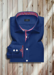 Royal blue shirt outfit mens online