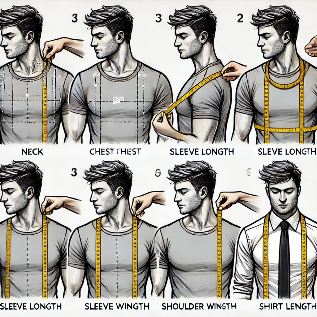 how do you measure for men's dress shirts