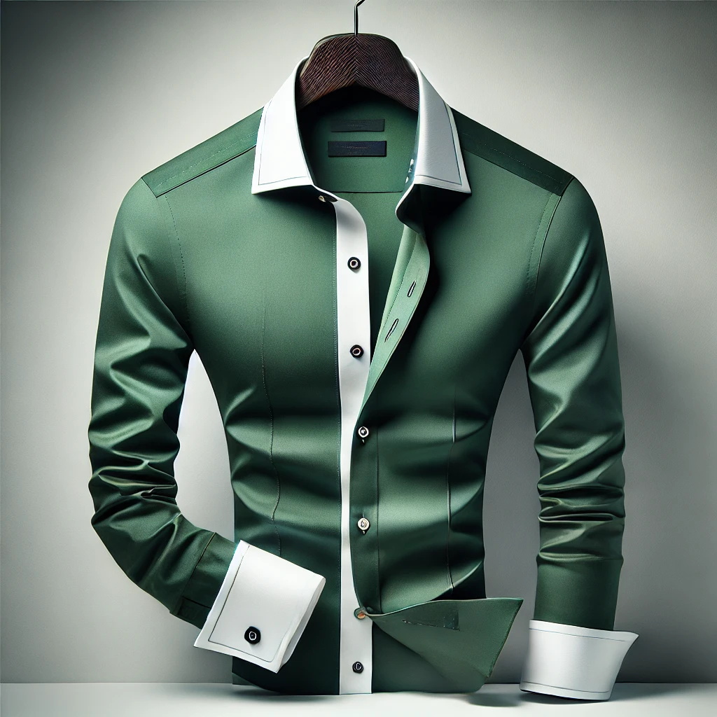 Green and White Dress Shirts