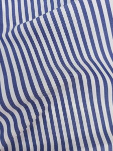 White And Blue Striped Tailor Made Shirt, 100% pure cotton fabric