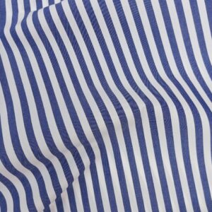 White And Blue Striped Tailor Made Shirt, 100% pure cotton fabric