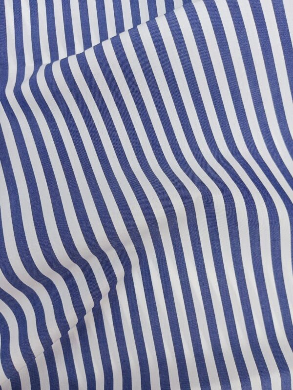 White And Blue Striped Tailor Made Shirt, 100% pure cotton fabric