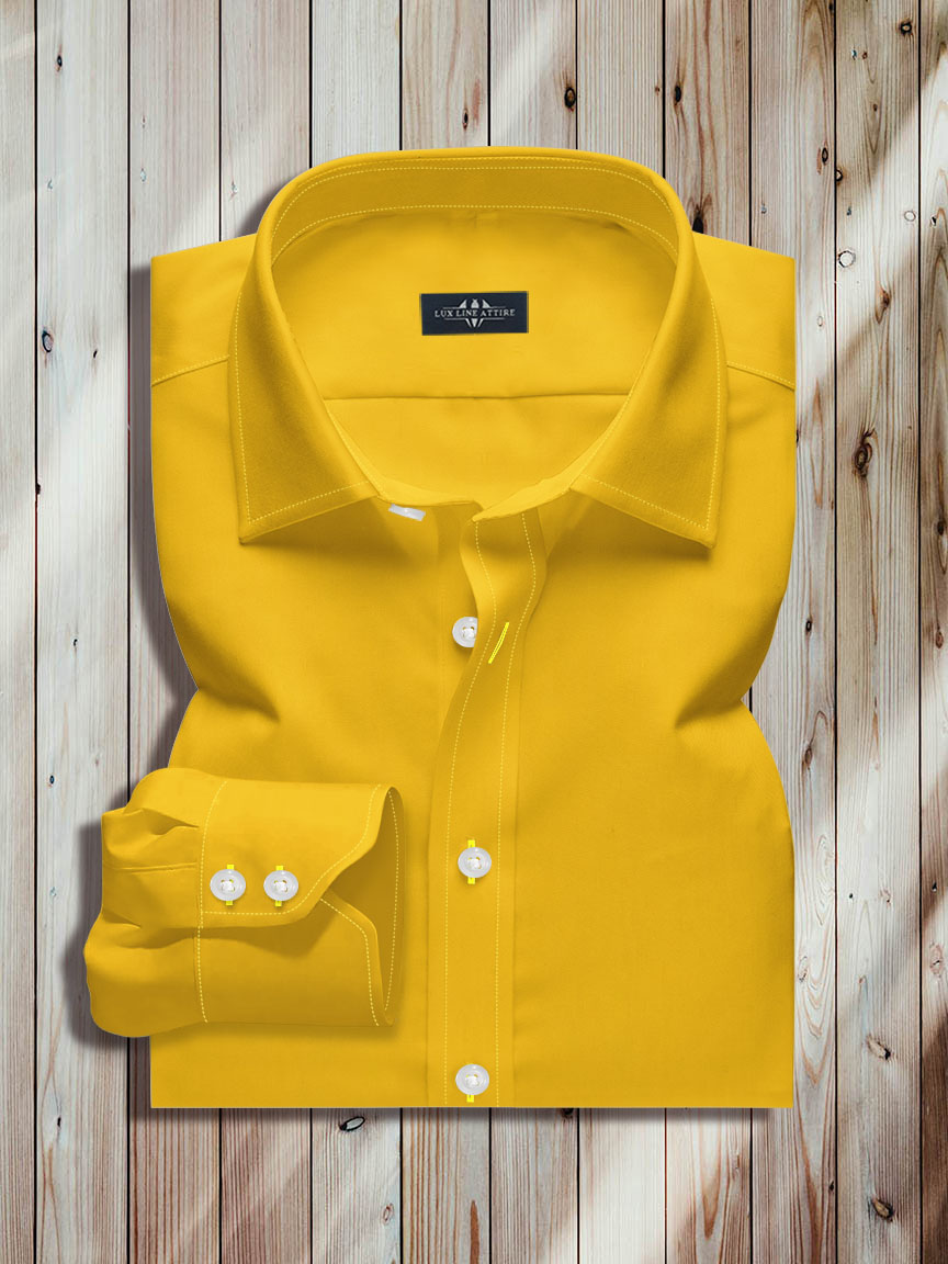 men''s yellow casual shirts, yellow shirt, formal shirt, business shirt